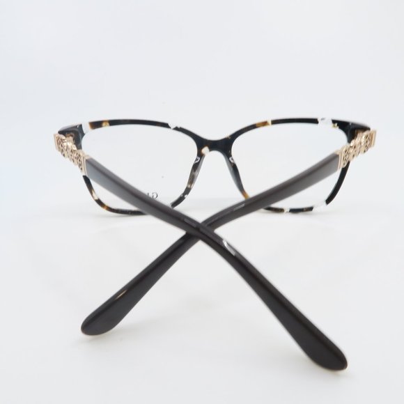 Guess GU2832 050 Brown Spotted Acetate/Gold Metal Women's New Eyeglasses. - Picture 8 of 9
